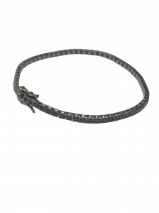 PULSEIRA RIVIERA PRATA ZIRCONIA NEGRA -G