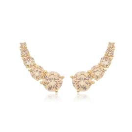 BRINCO FOLHEADO SOLITARIOS