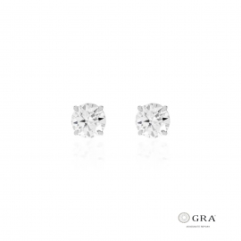 Brinco Moissanite Solitário Prata 925 - 7mm