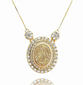 COLAR MEDALHA NOSSA SENHORA DAS GRAÇAS -LALÁ