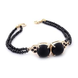 PULSEIRA PEDRA ONIX - OURO