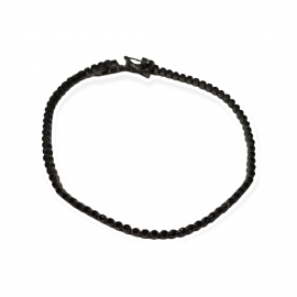 PULSEIRA RIVIERA PRATA -DIAMANTE NEGRO - G