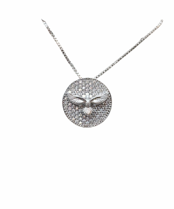 Colar Espírito Santo Cravejado Silver