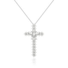 COLAR CRUCIFIXO CRAVEJADO - RÓDIO