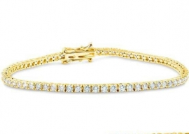 PULSEIRA RIVIERA PRATA 925 DOURADA