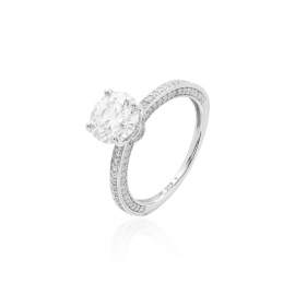 Anel Aliança Moissanite Sparkle