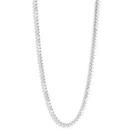 Colar Riviera Moissanite Prata Pedra 3mm