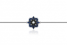 PULSEIRA DELICADA SAFIRA - RÓDIO NEGRO