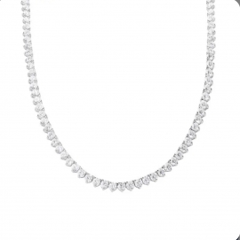 COLAR RIVIERA PRATA 42 CM - ELIZABETH