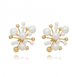 Brinco Perola banho Ouro -Explosion