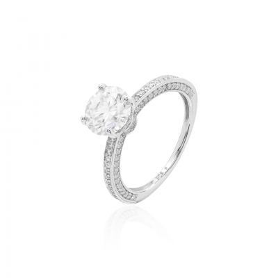 Anel Aliança Moissanite Sparkle