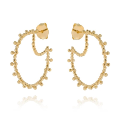 BRINCO ARGOLA BUBBLE - OURO
