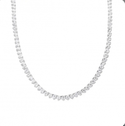 COLAR RIVIERA PRATA 42 CM - ELIZABETH