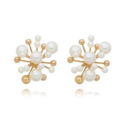 Brinco Perola banho Ouro -Explosion