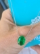 COLAR PRATA SOLITARIO OVAL TURMALINA