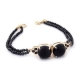 PULSEIRA PEDRA ONIX - OURO