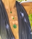 CONJUNTO BRINCO E COLAR PRATA - ESMERALDA