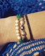 PULSEIRA PEDRA JADE ESMERALDA- OURO