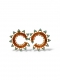 Brinco Solaris Turquesa e Coral Ouro 18K