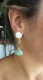 BRINCO PEDRA AVENTURINE-OURO